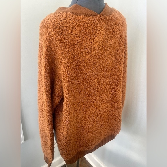 NWT UGG Sz L Dreeann Soft Plush Fleece Wool Blend V-Neck Teddy Bear Long Sleeve - Picture 15 of 16